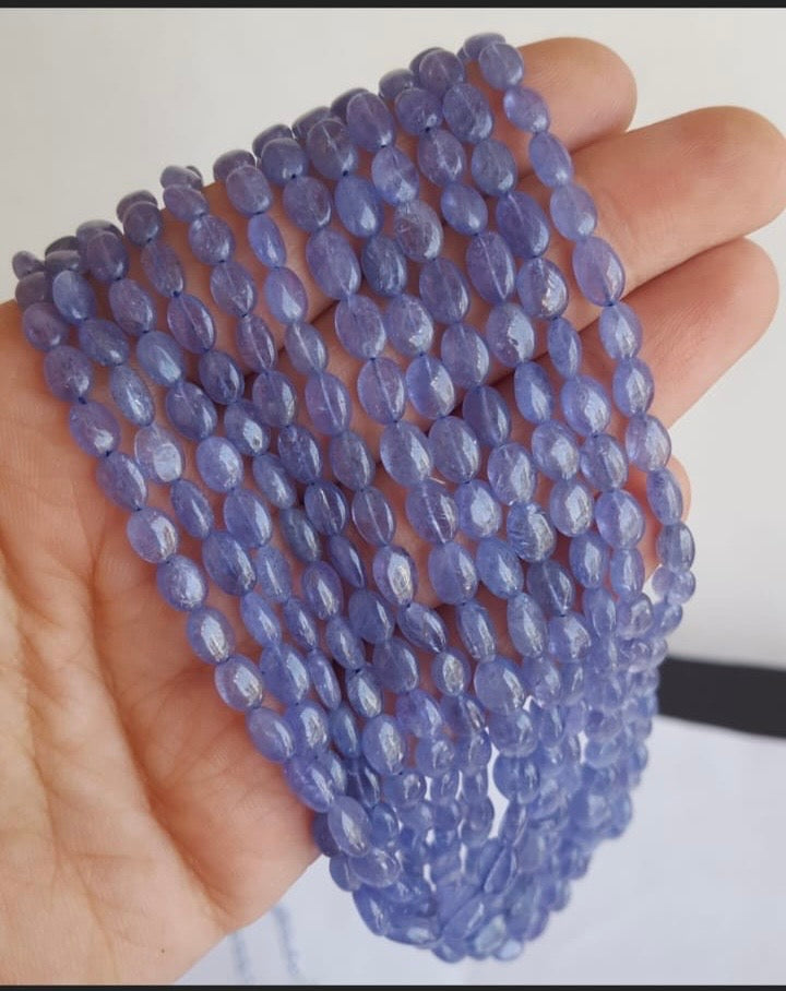 Natural tanzanite oval necklace