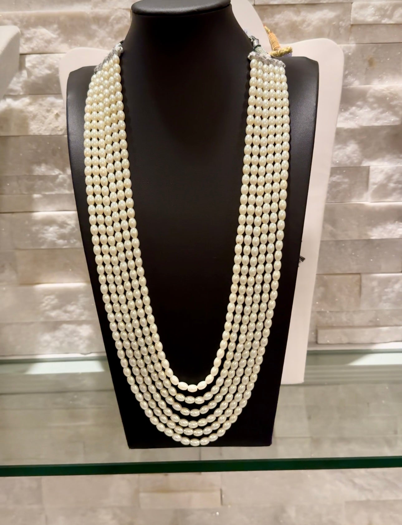 Shell pearls oval shape 7-8 mm big size beads necklace