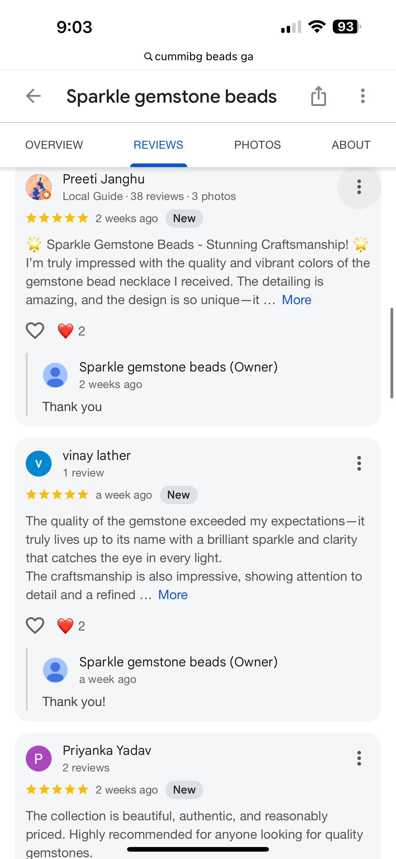 GOOGLE REVIEWS
