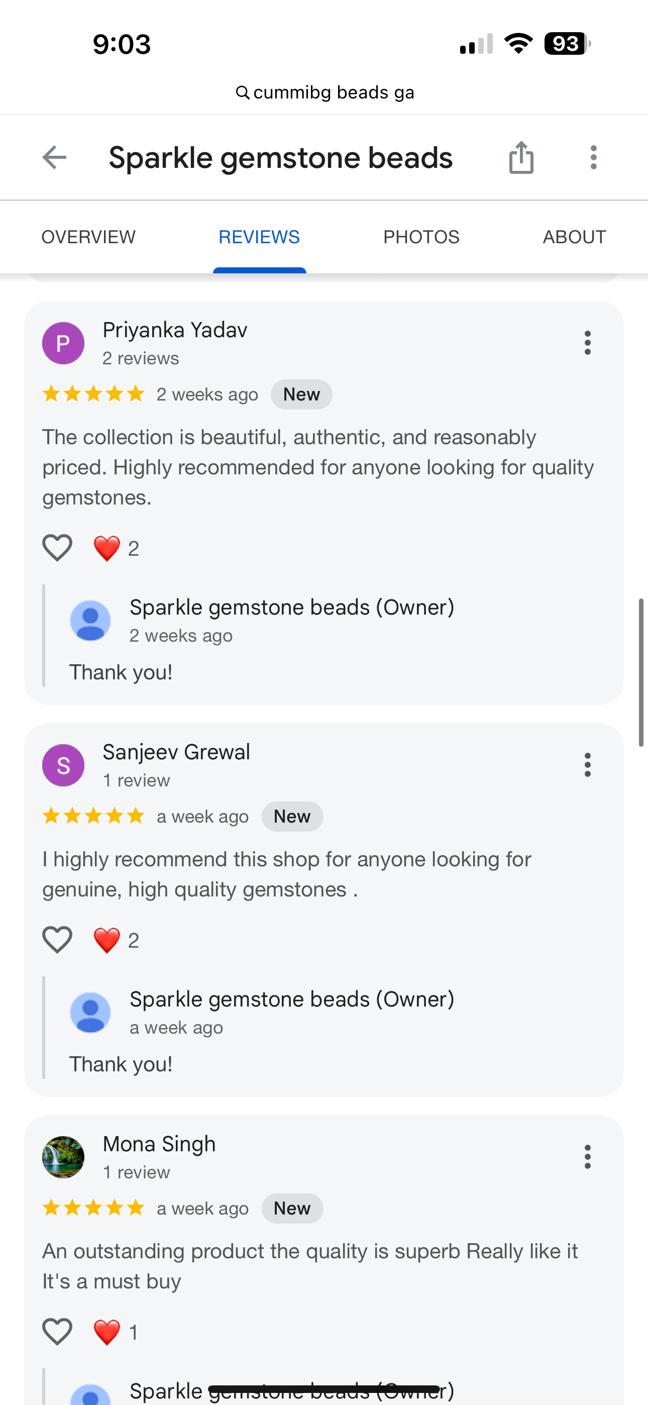 GOOGLE REVIEWS