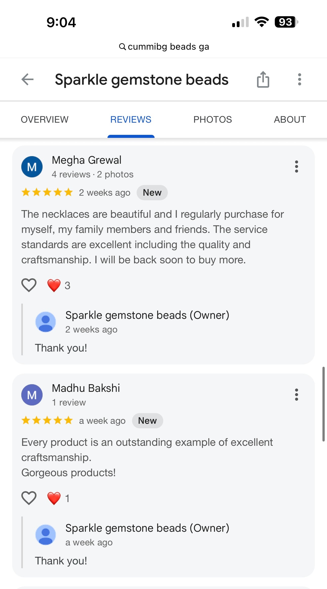 GOOGLE REVIEWS