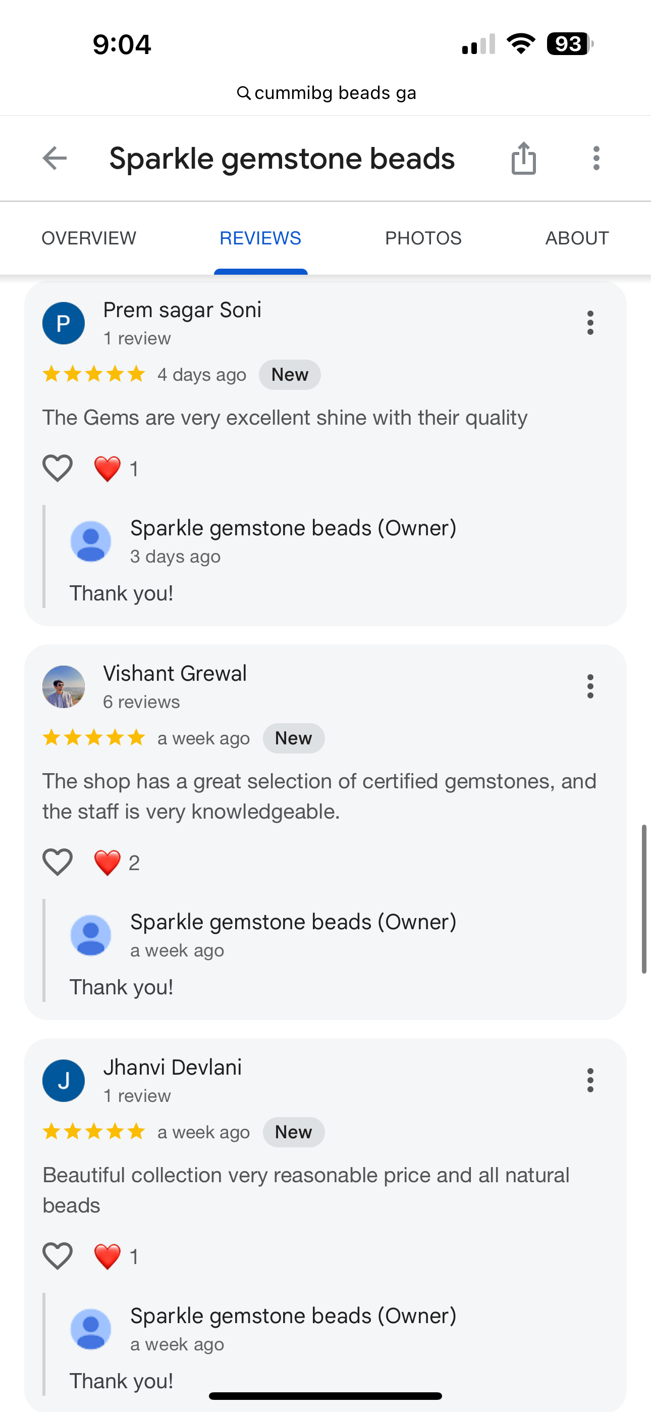 GOOGLE REVIEWS