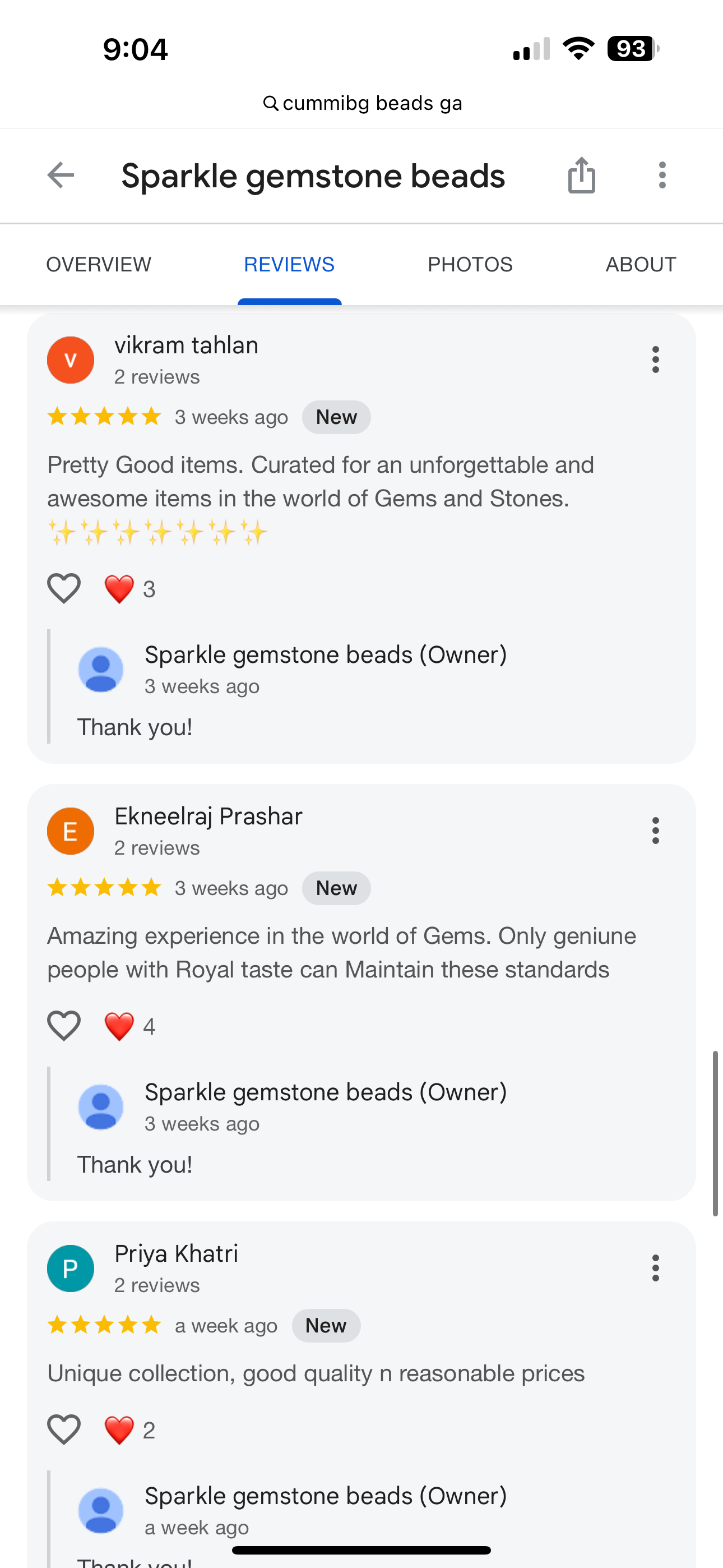 GOOGLE REVIEWS