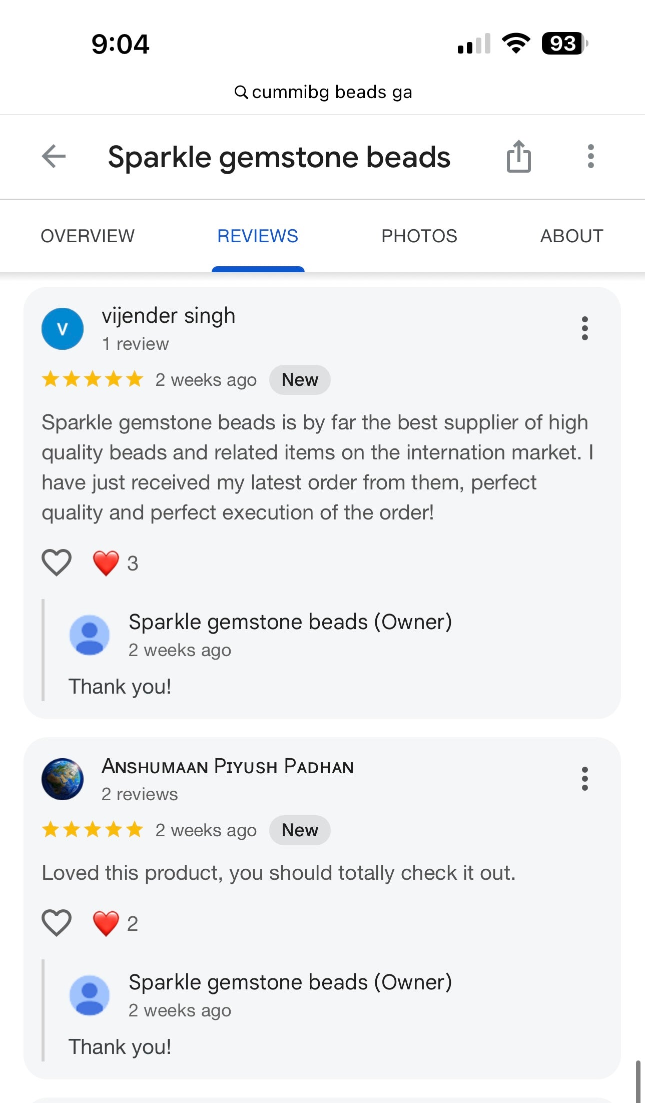 GOOGLE REVIEWS