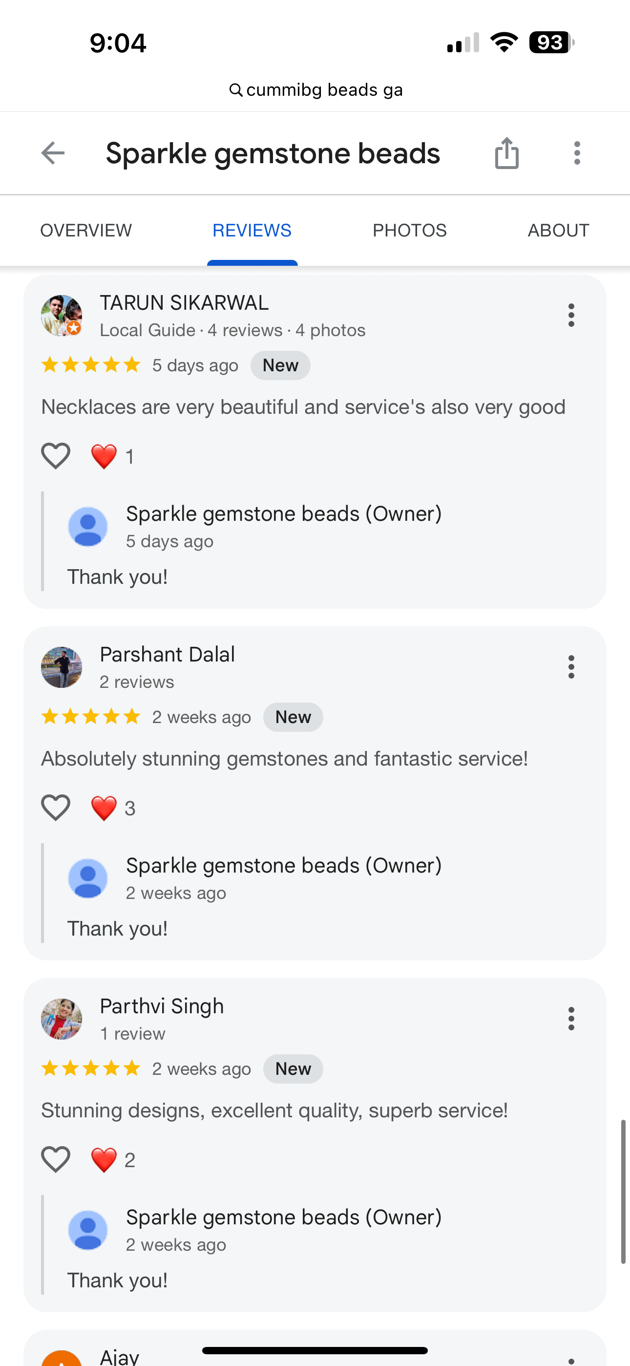 GOOGLE REVIEWS