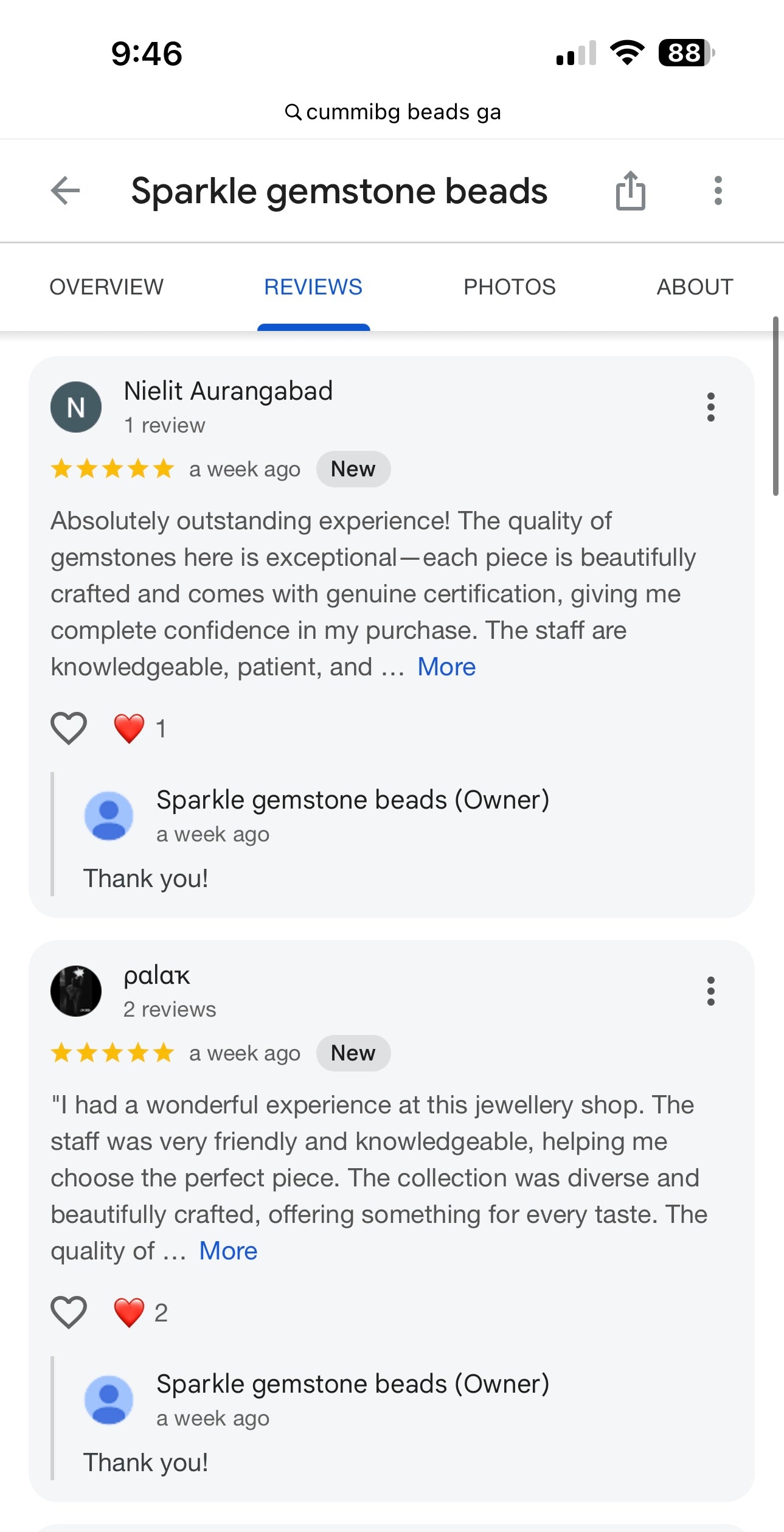 GOOGLE REVIEWS