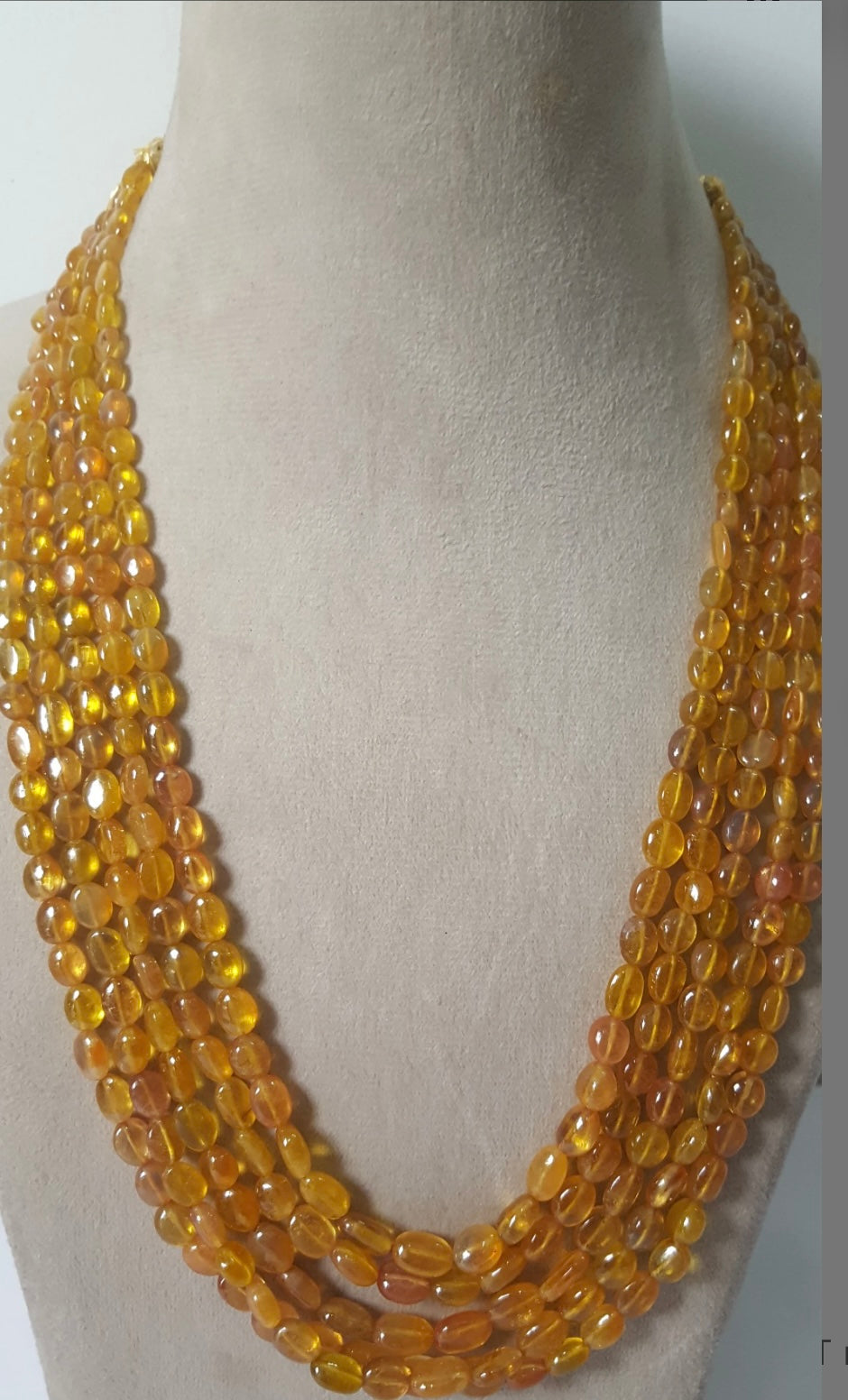 Yellow sapphire necklace
