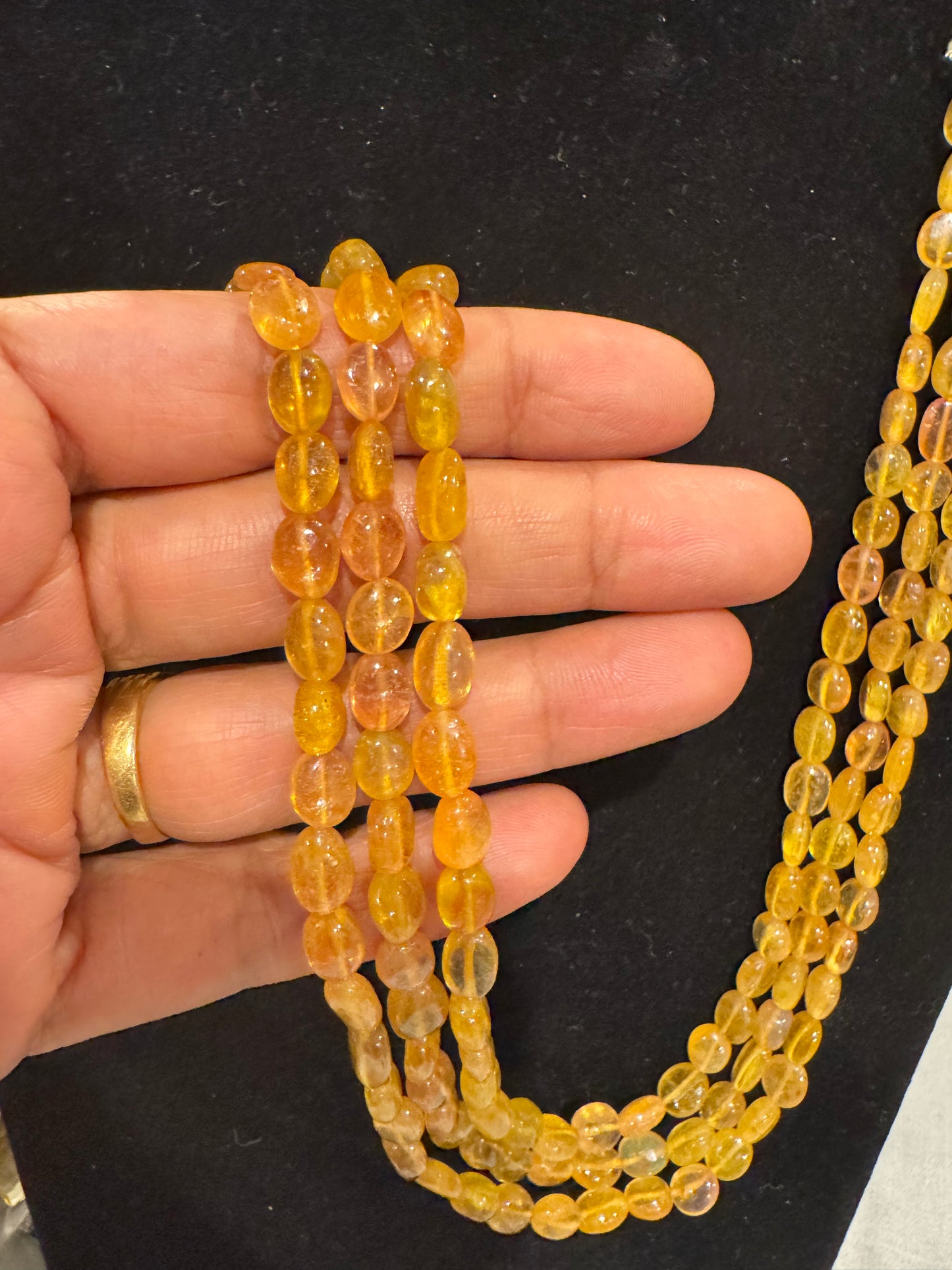 Yellow sapphire necklace