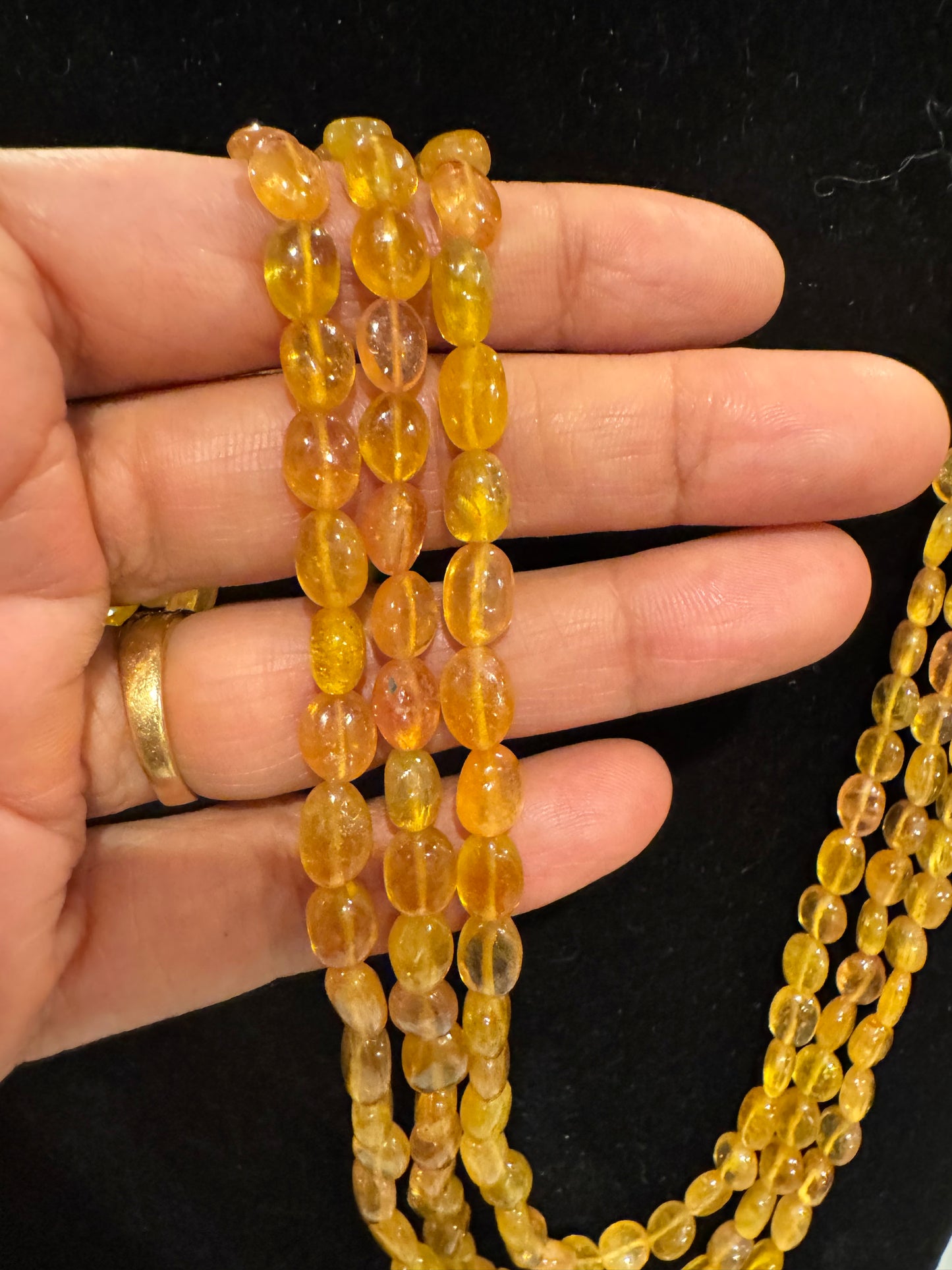 Yellow sapphire necklace