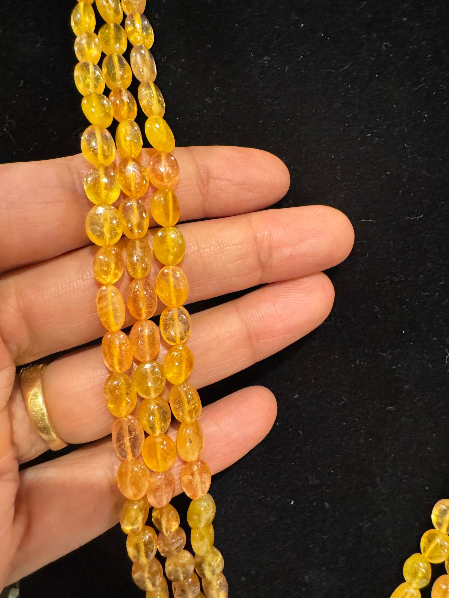 Yellow sapphire necklace