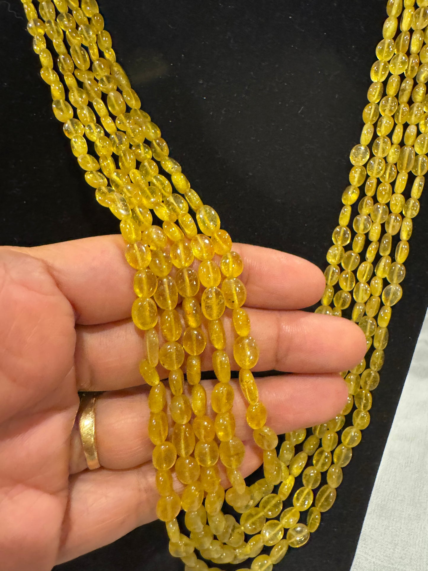 Yellow sapphire necklace