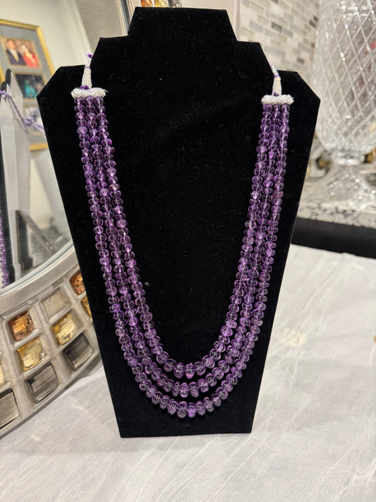 Amethyst  pumpkin necklace