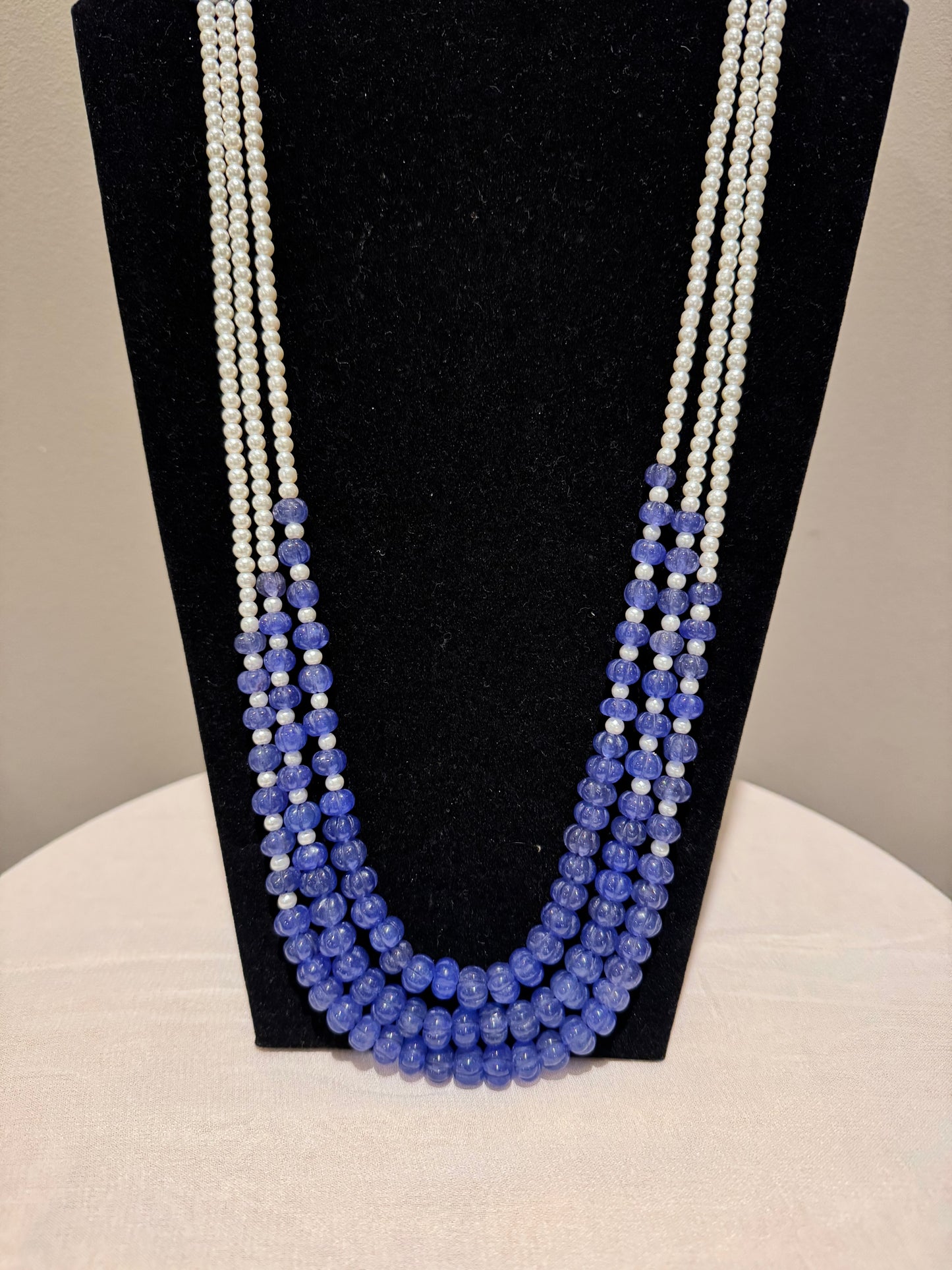 Purple shade pumpkin quartz necklace