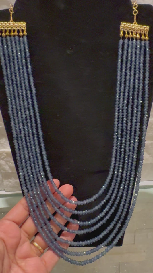 Blue jade necklace