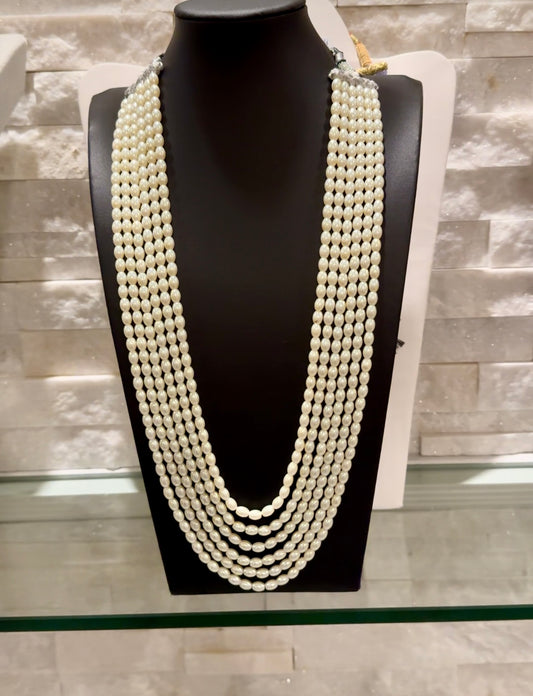 Shell pearls oval shape 7-8 mm big size beads necklace
