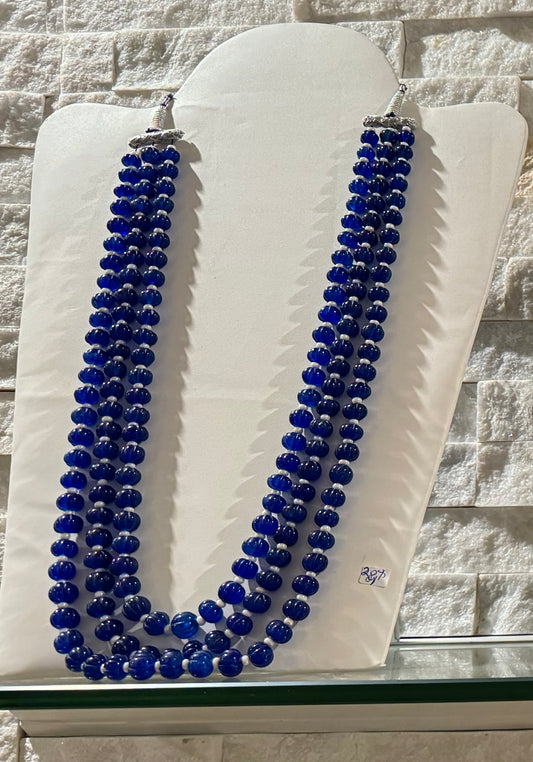 Blue pumpkin quartz necklace