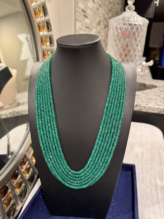 Emerald cut finish necklace