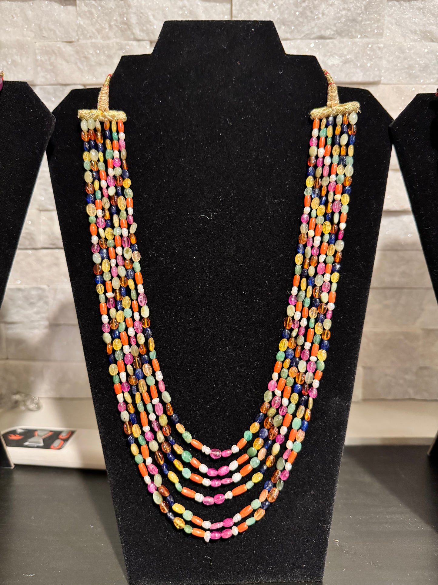 Navratan beads necklace