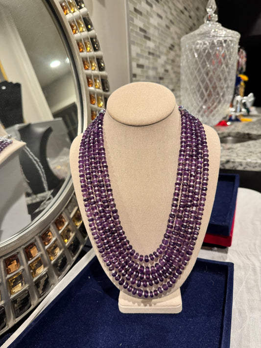 Amethyst cut finish necklace