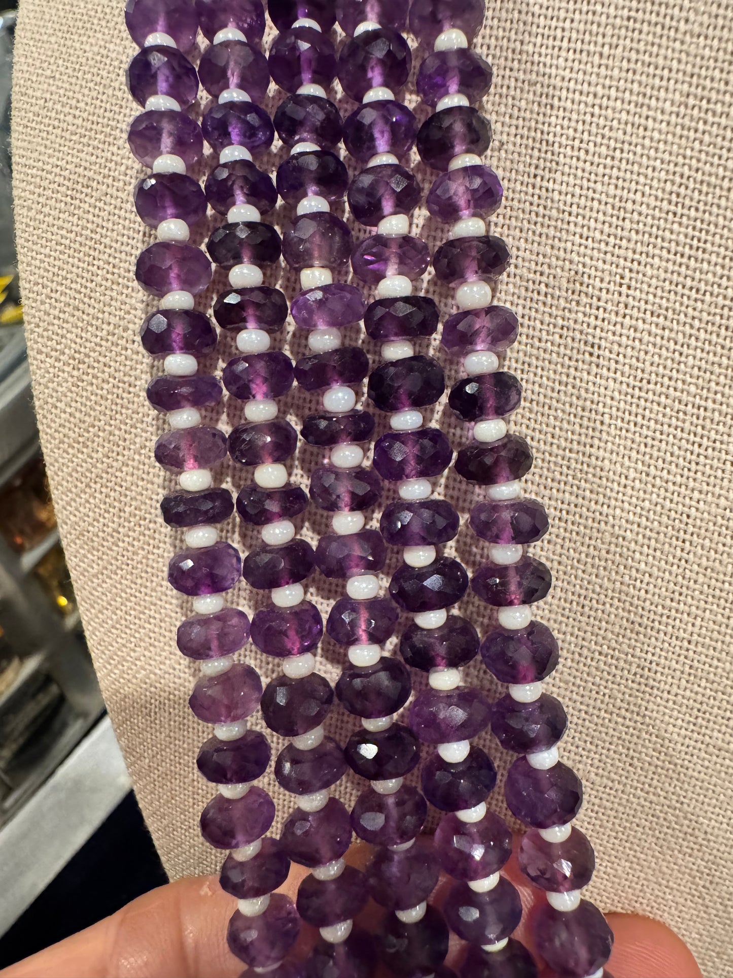 Amethyst cut finish necklace