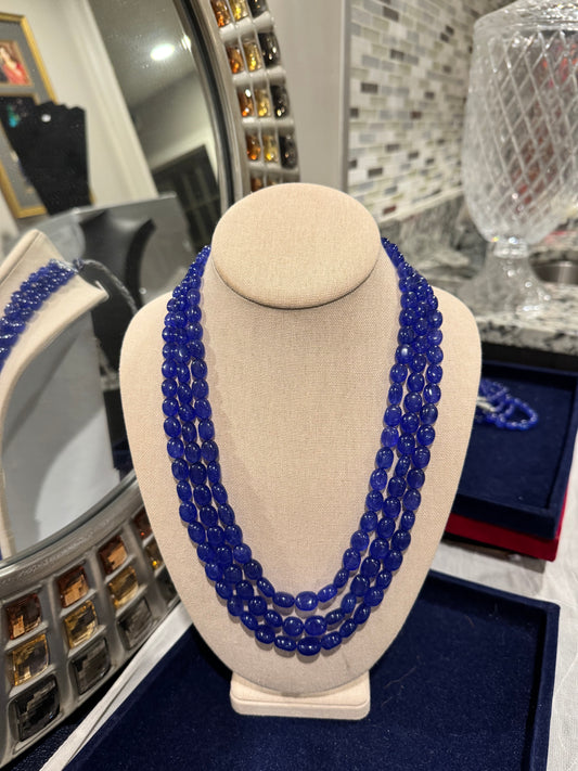 Blue quartz necklace
