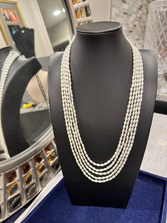 Shell Pearls necklace rice shape small size
