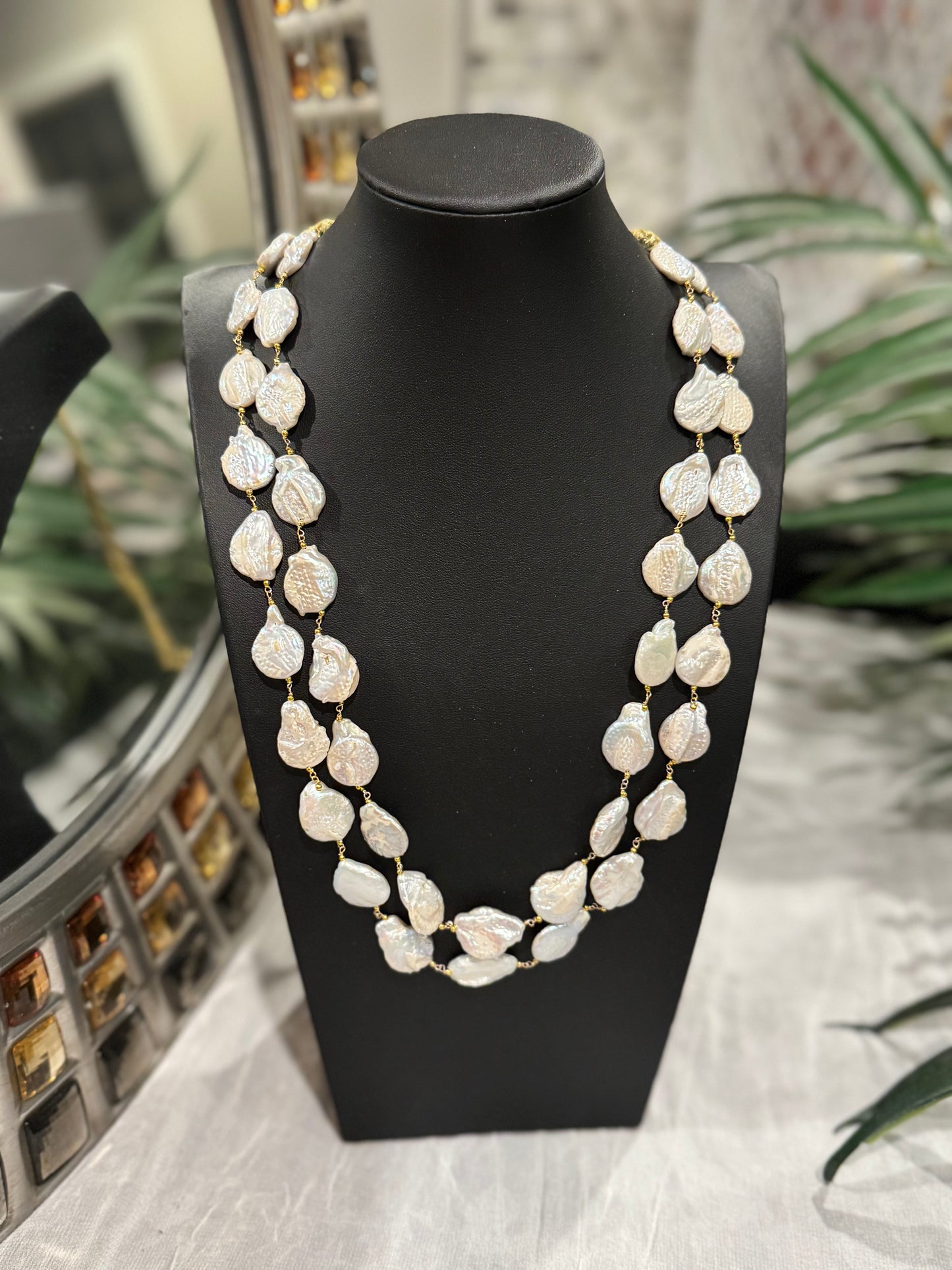 Freshwater Baroque pearls necklace