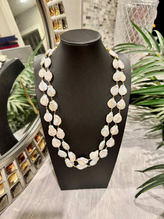 Freshwater Baroque pearls necklace