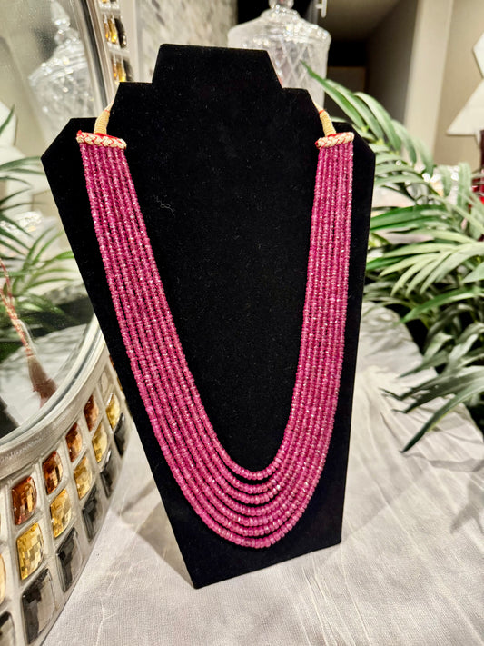 Ruby cut finish necklace