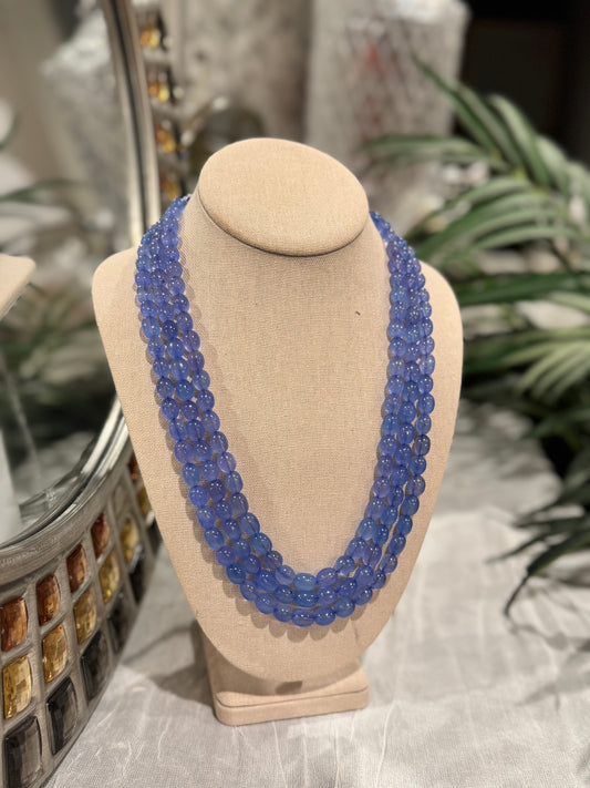 Tanzanite quartz necklace purple lavender shade