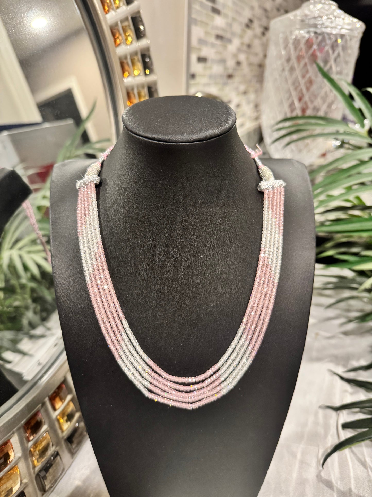 CZ pink and white