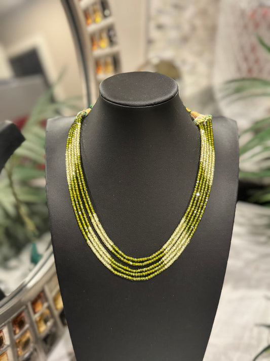 CZ green shade necklace