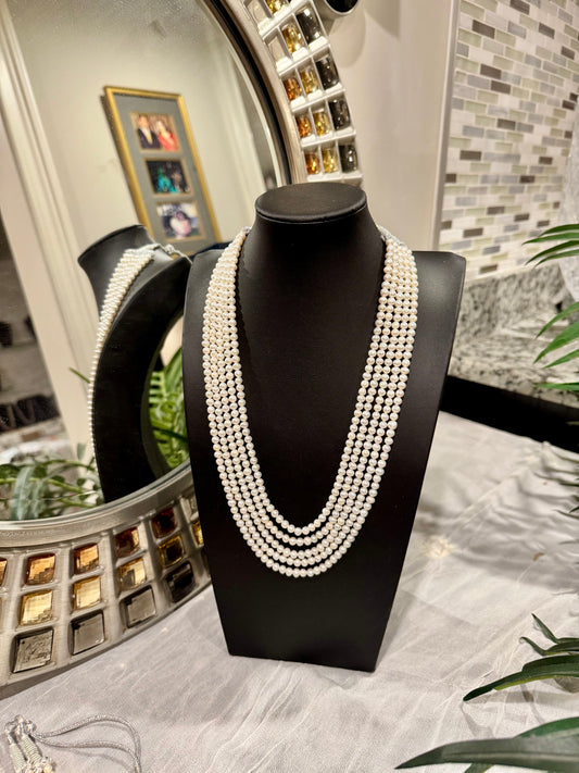 Freshwater pearl 5.5 mm bead size necklace