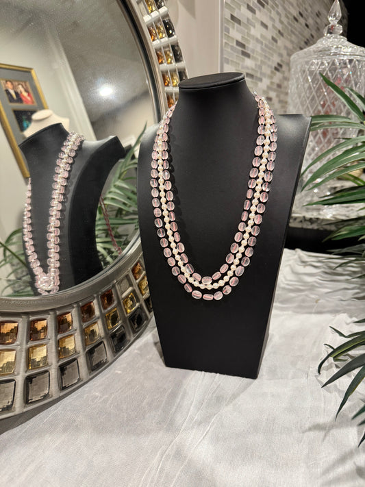 Rose quartz designer necklace