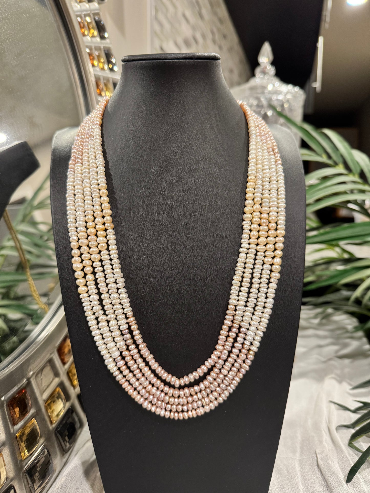 Freshwater pearls shaded multi color 5mm