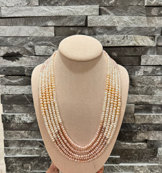 Freshwater pearls shaded multi color 5mm