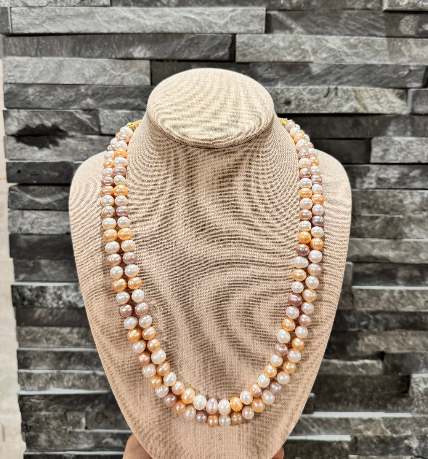 Freshwater pearls shaded multi color 8 mm