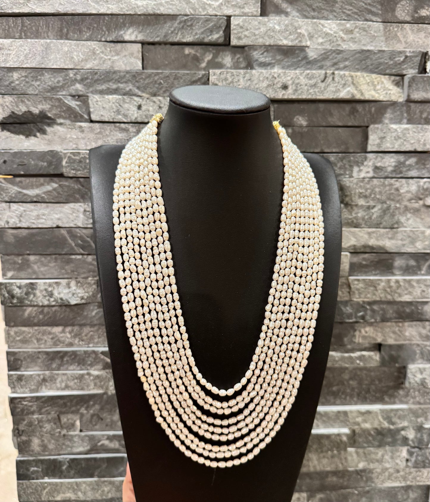 Freshwater  rice pearls small 3.5 mm necklace
