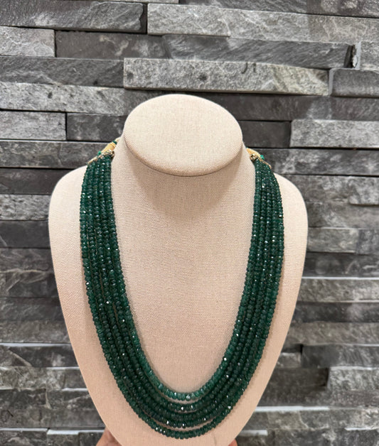 Emerald cut finish dark shade necklace