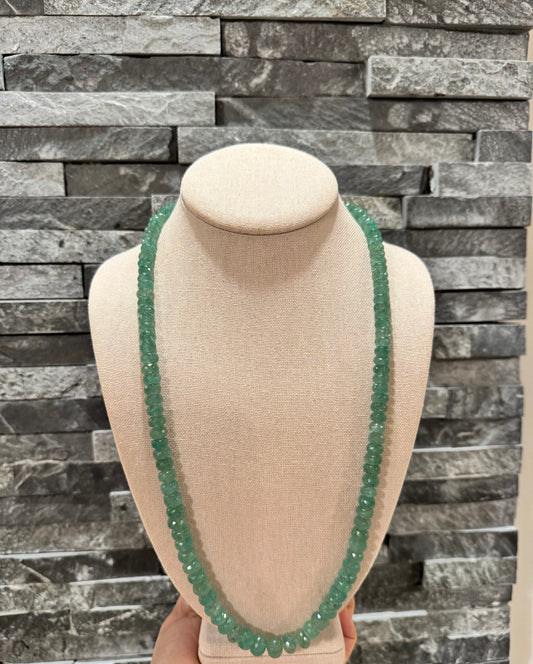 Natural green strawberry quartz round cut finish