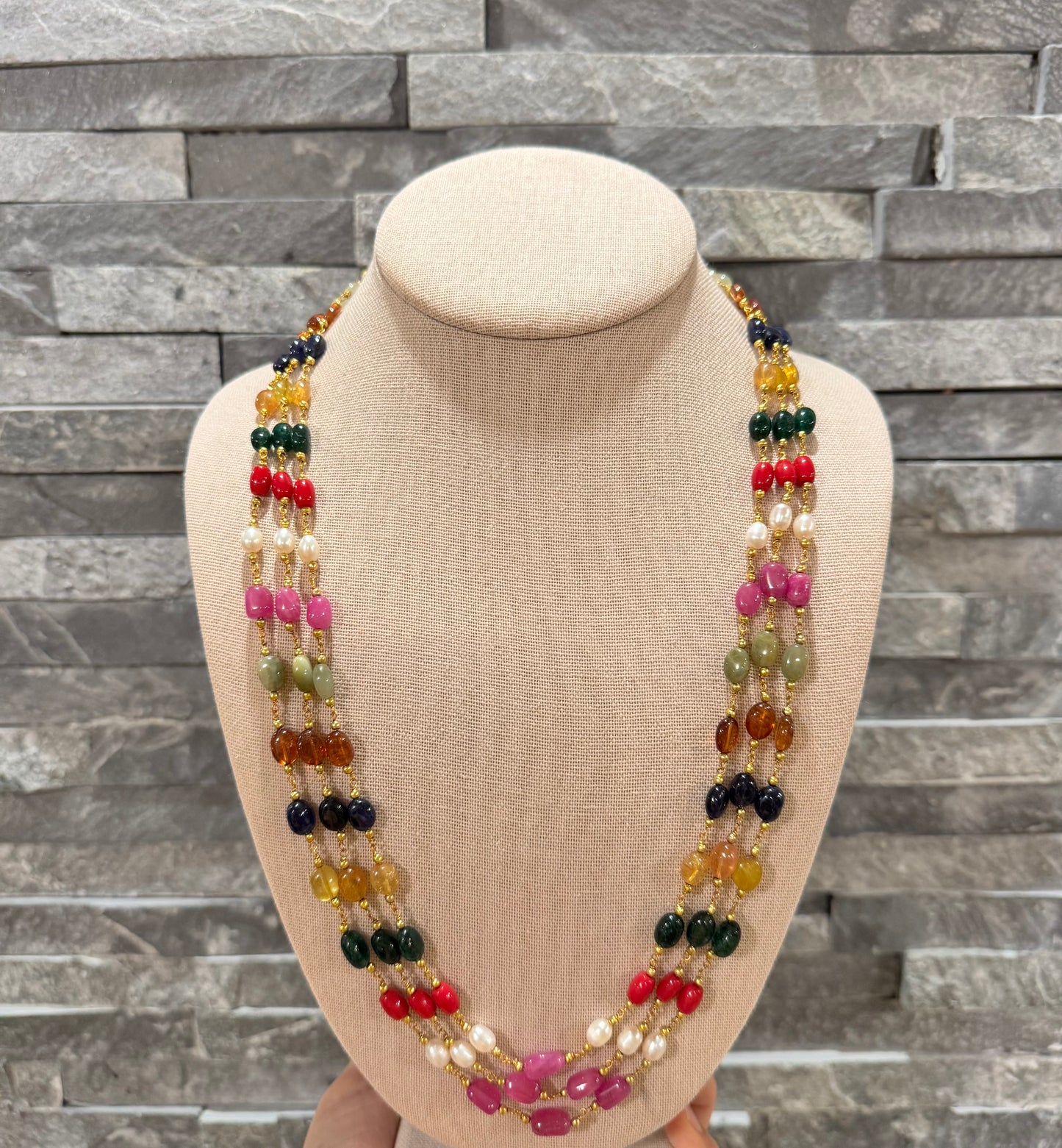 Navratan chain necklace
