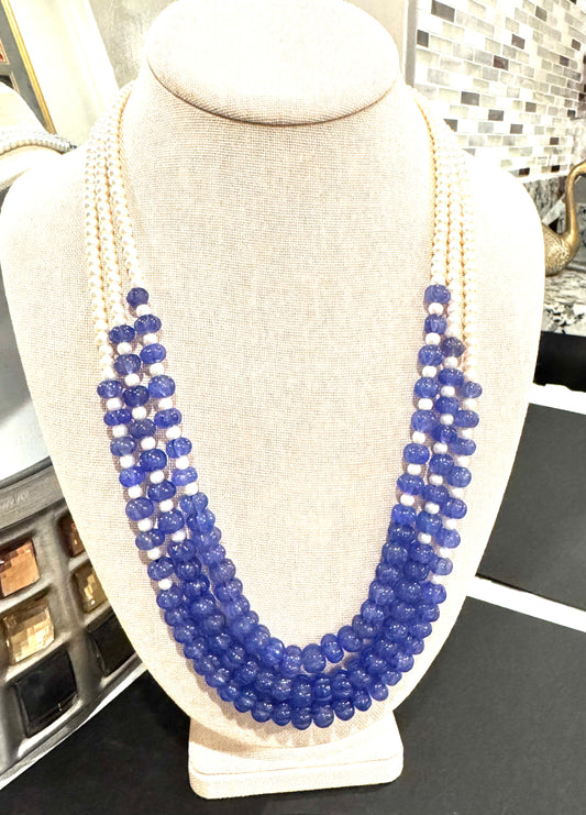 Purple shade pumpkin quartz necklace