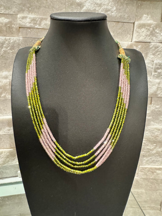 CZ green shade necklace