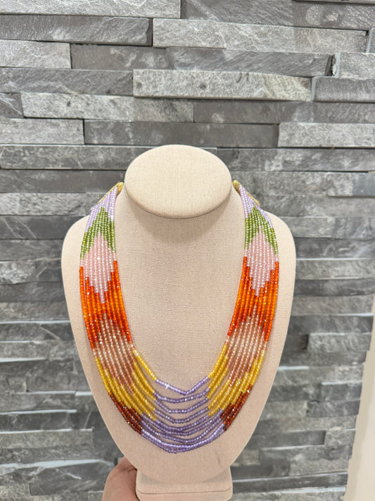 CZ cubic zirconia multi color necklace