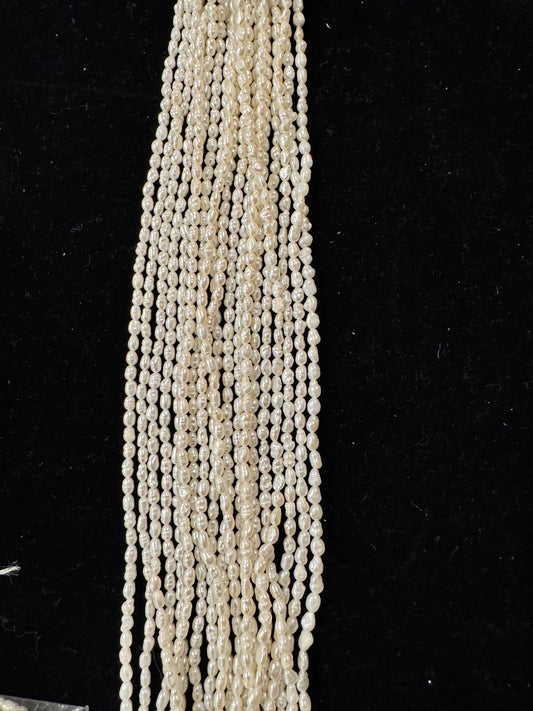 Freshwater Pearl lines rice pearl 3 mm