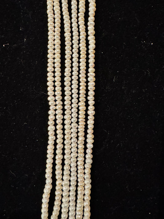 Freshwater Pearl lines round shape pearl 5 mm