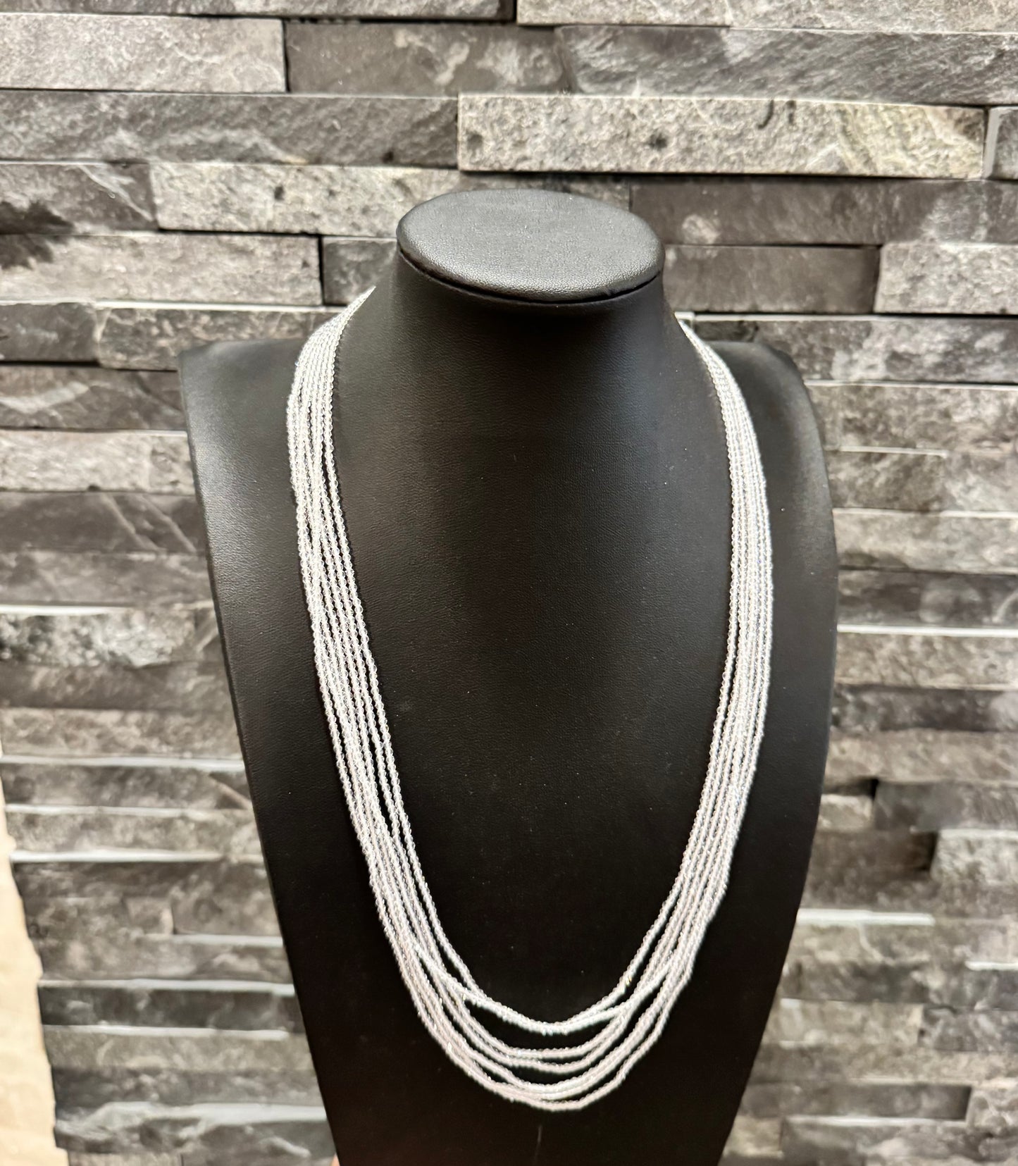 White jade necklace 2 mm