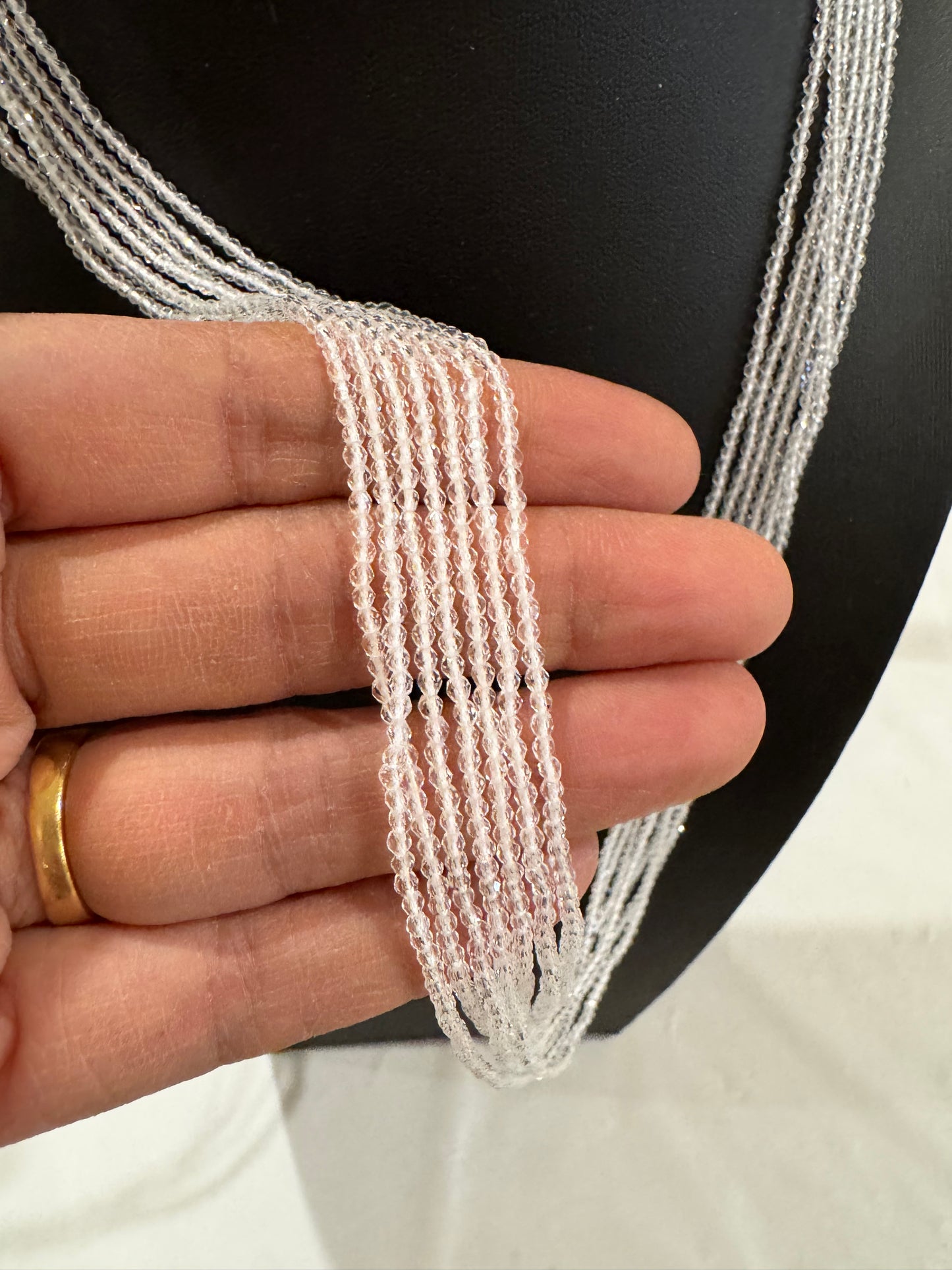 White jade necklace 2 mm