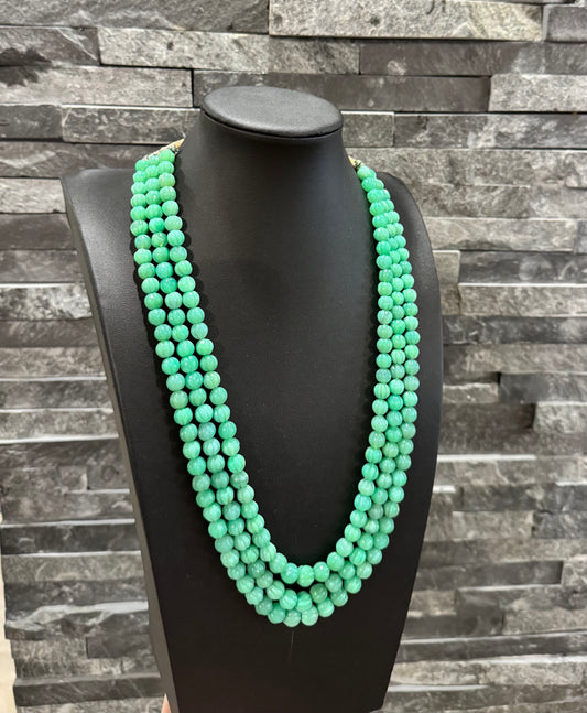 chalcedoney pumpkin beads necklace