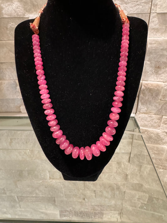 Ruby Round disk shape necklace